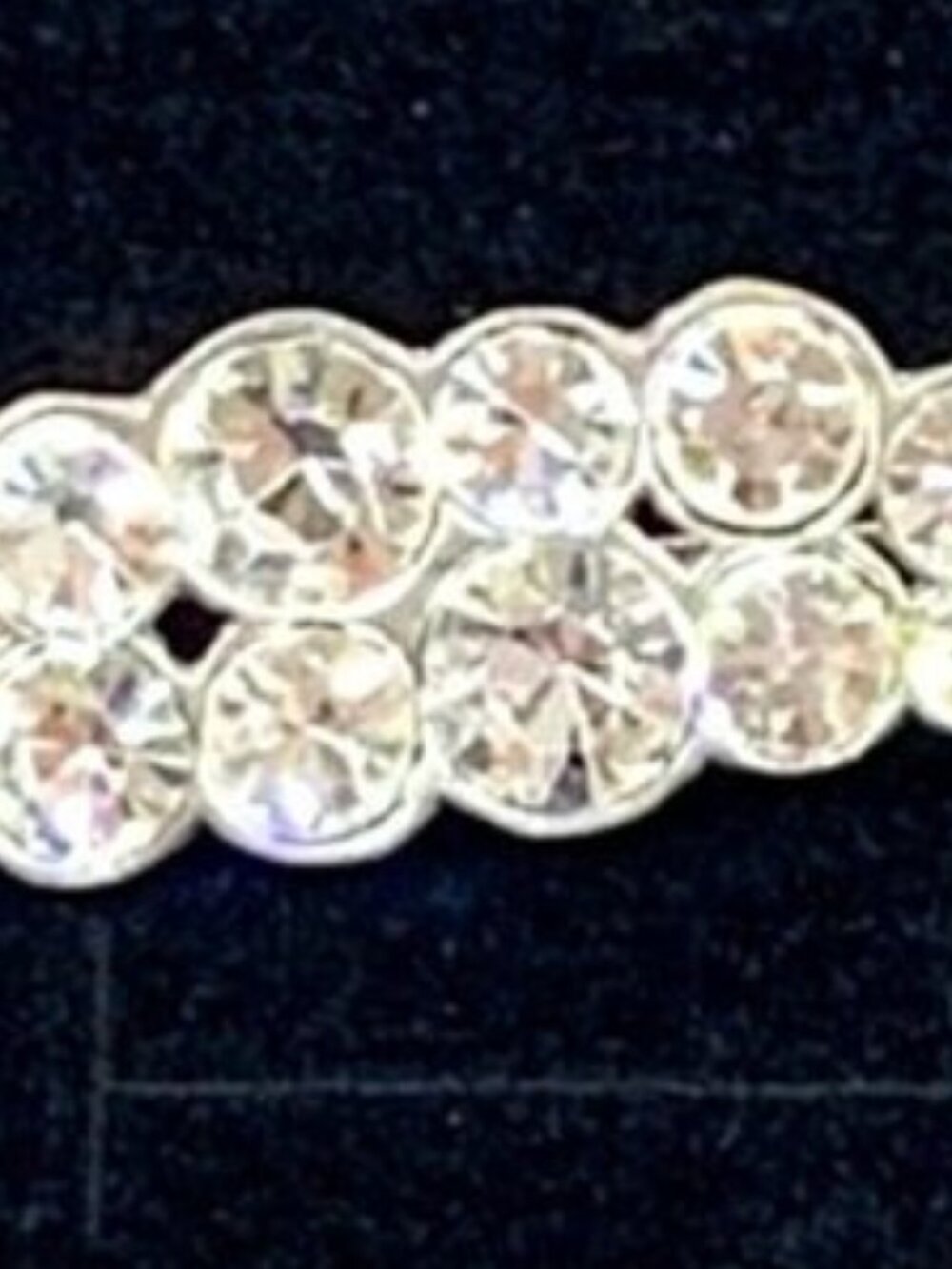 Vintage Rhinestone Pin Sparkling Art Deco Elegant Brooch Estate Find 2" x 0.5"